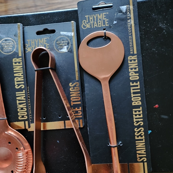 Thyme & Table Brushed Copper Stainless Steel Kitchen Utensils NIP - Picture 4 of 4